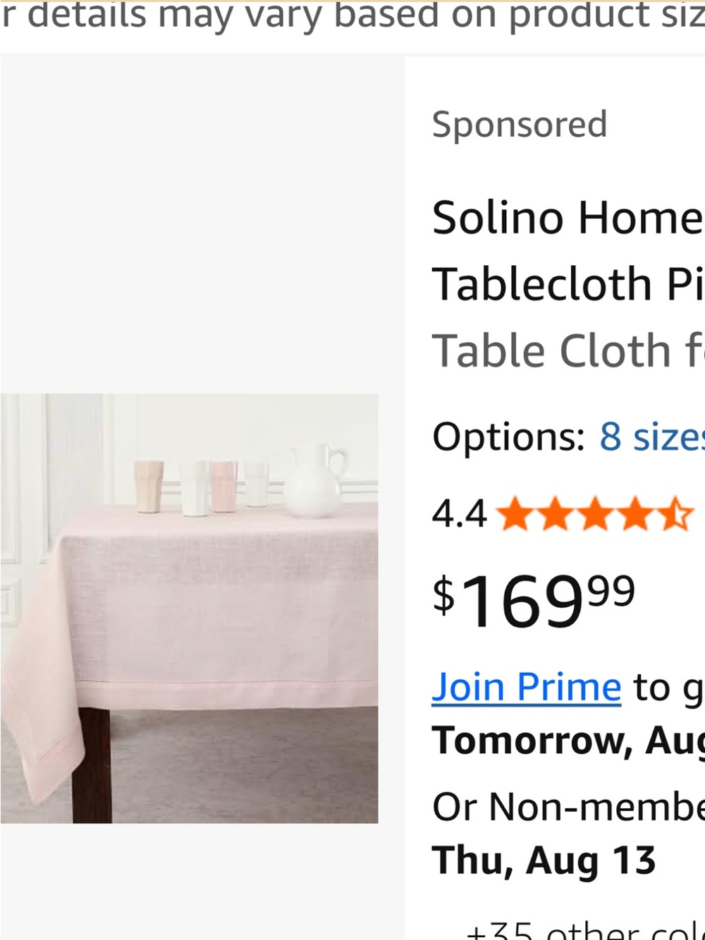 Pink-Look Tablecloth - pastel.  Gingham.